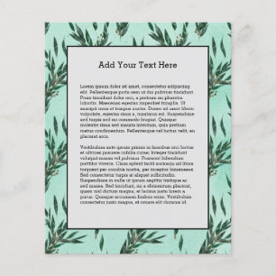 Eucalyptus Leaves Branches Gold Sparkles Flyer