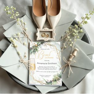Eucalyptus Leaves Brunch and Bubbly Invitation
