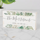 Eucalyptus Leaves Calligraphy Wedding Family Name