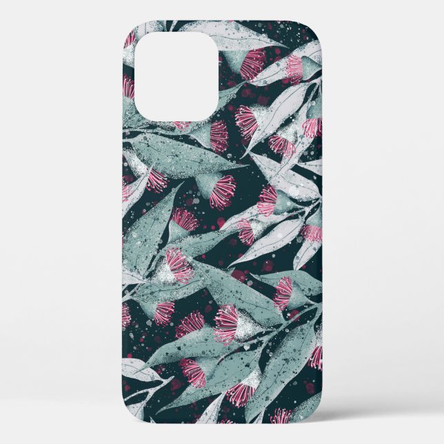 Eucalyptus leaves: dark floral seamless. Case-Mate iPhone case (Back)