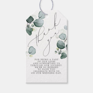 Eucalyptus Leaves Elegant Greenery Thank You Gift Tags