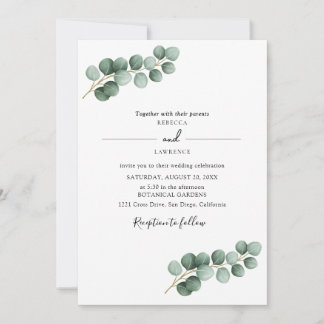 Eucalyptus Leaves Greenery Invitation