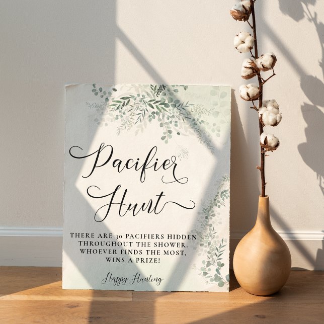 Eucalyptus Leaves Greenery Pacifier Hunt Game Poster (Creator Uploaded)