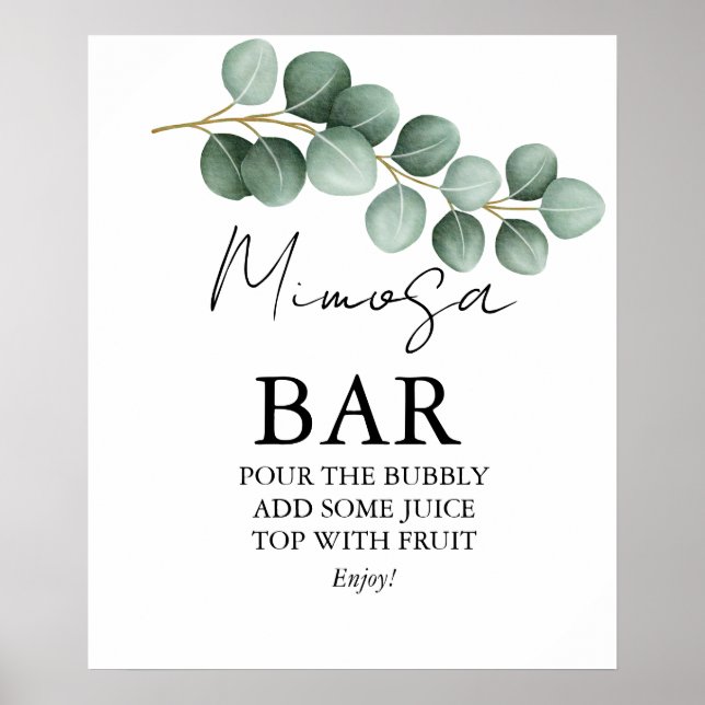 Eucalyptus Leaves Greenery Poster (Front)