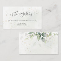 Eucalyptus Leaves Greenery Wedding Gift Registry