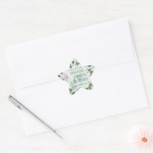 Eucalyptus Leaves Greenery Wedding Star Sticker