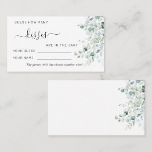 Eucalyptus Leaves How Many Kisses Game Cards