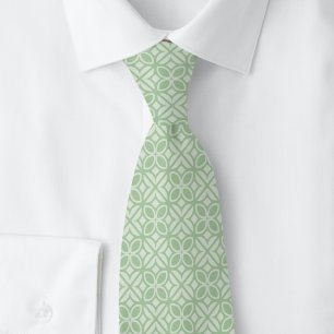 Eucalyptus Leaves & Lines Tie