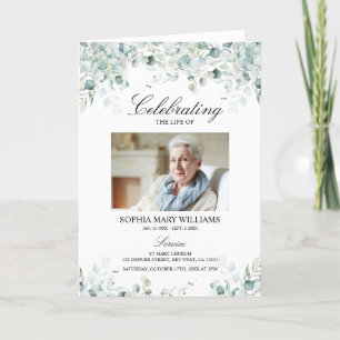 Eucalyptus Leaves Order of Service    Memorial Program