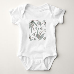 Eucalyptus Leaves Pattern Baby Bodysuit