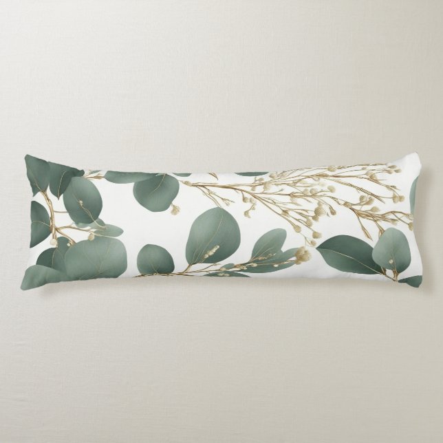 Eucalyptus Leaves Pattern Body Cushion (Front)