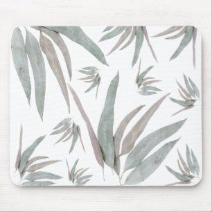 Eucalyptus Leaves Pattern Mouse Pad