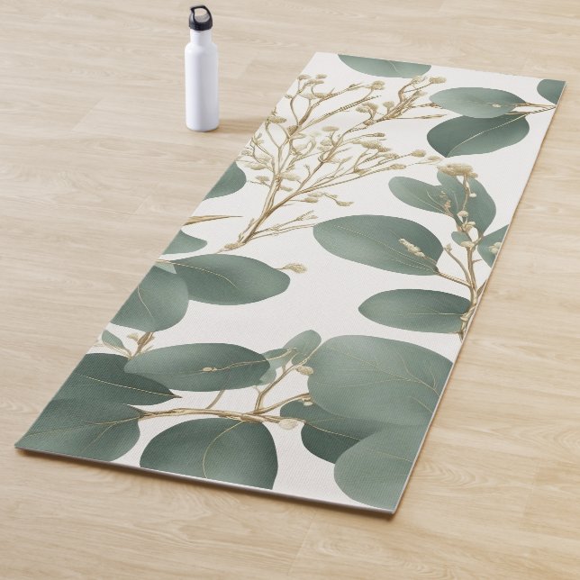 Eucalyptus Leaves Pattern Yoga Mat (In Situ)