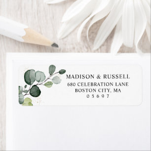 Eucalyptus Leaves Return Address Label