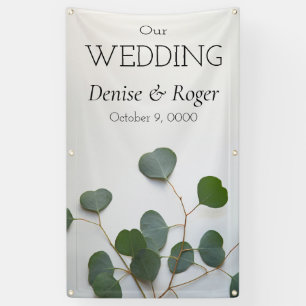 Eucalyptus leaves vertical banner