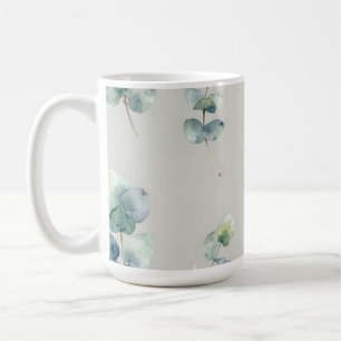 Eucalyptus Leaves Watercolor Pattern Coffee Mug