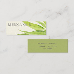 EUCALYPTUS LEAVES WATERCOLOUR FOLIAGE ADDRESS MINI BUSINESS CARD