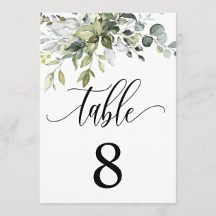 Eucalyptus Leaves Wedding Event Seating Table Card