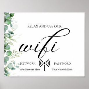 Eucalyptus Leaves Wedding Poster