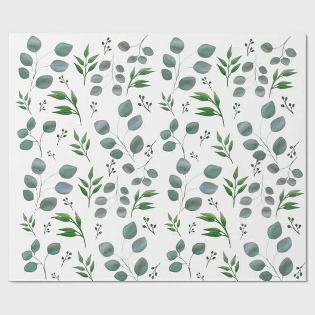 Eucalyptus leaves wrapping paper (Flat)