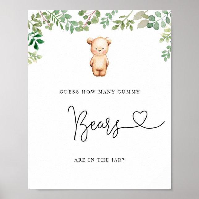 Eucalyptus little bear guess how many gummy bears poster (Front)