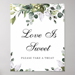 Eucalyptus Love Is Sweet Favour Poster Sign