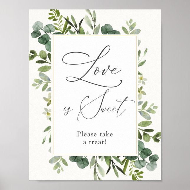 Eucalyptus Love is Sweet Treat Sign (Front)