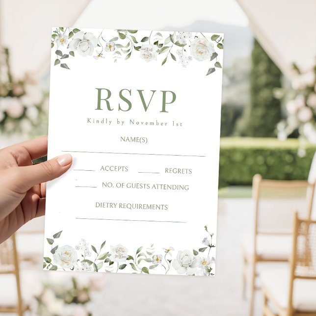 Eucalyptus Lush Greenery Floral Wedding RSVP cards (Creator Uploaded)