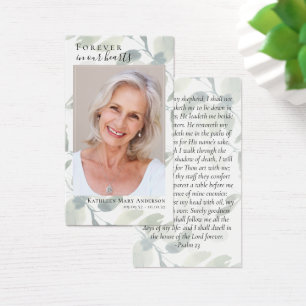 Eucalyptus Memorial Prayer Card