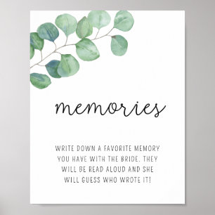 Eucalyptus - Memories with the bride poster