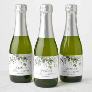 Eucalyptus Mini Sparkling Wine Bottle Labels