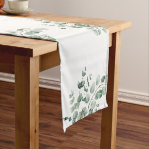 Eucalyptus Minimalist Wedding Short Table Runner