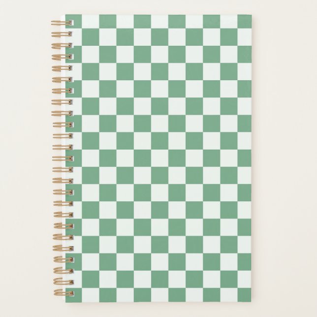 Eucalyptus mist chequerboard pattern planner (Front)