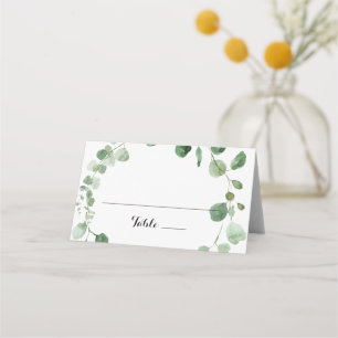 Eucalyptus Modern Calligraphy Wedding Place Card