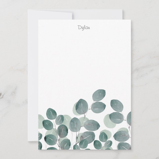 Eucalyptus Modern Card (Front)