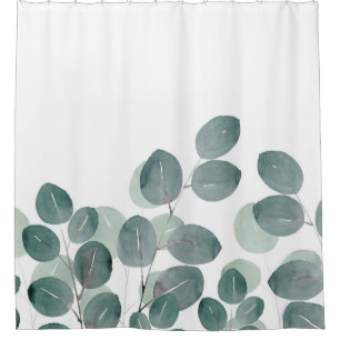Eucalyptus Modern Shower Curtain