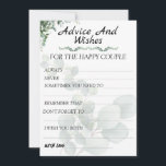Eucalyptus Modern  Wedding Advice and Wishes Card<br><div class="desc">Watercolor Eucalyptus Wishes & Advice Card. Personalise with the bride-to-be's name and the date of the shower. For further customisation,  consider an elegant wildflower and minimal greenery advice and wishes card wedding design idea</div>