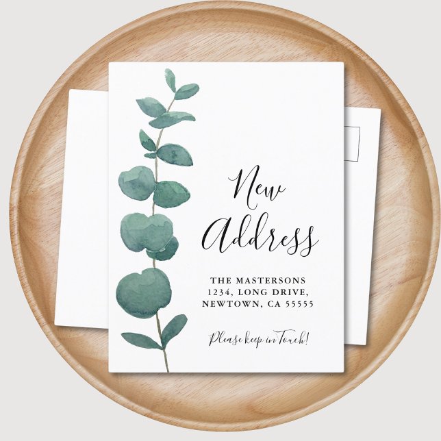 Eucalyptus Moving  Announcement Postcard (Creator Uploaded)