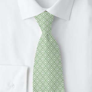 Eucalyptus Notched Diamond Tie
