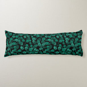 Eucalyptus on black body cushion
