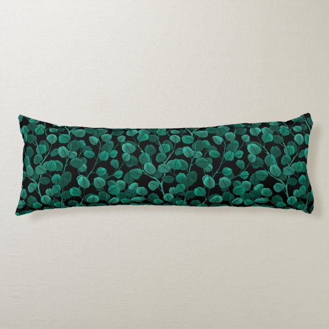 Eucalyptus on black body cushion (Front)