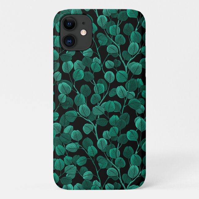 Eucalyptus on black Case-Mate iPhone case (Back)