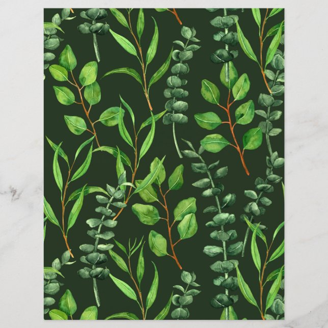 Eucalyptus  on dark green (Front)