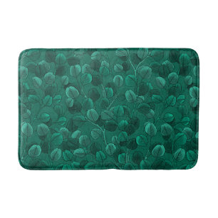 Eucalyptus on green bath mat