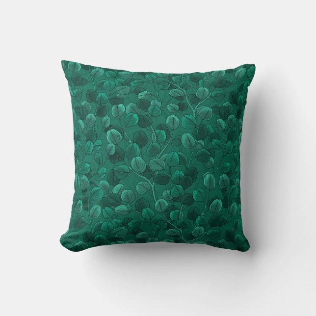 Eucalyptus on green cushion (Front)