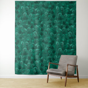 Eucalyptus on green tapestry