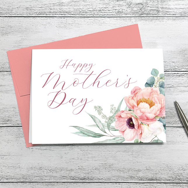 Eucalyptus Peonies Mother's Day's Card (Creator Uploaded)