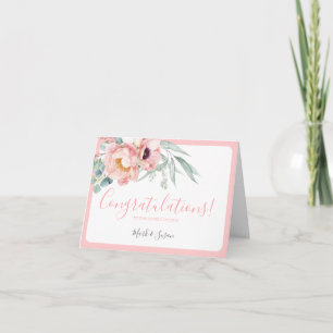 Eucalyptus Peonies Wedding Congratulations Card