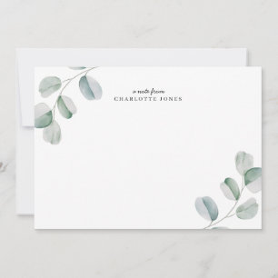 Eucalyptus Personalised Note Card