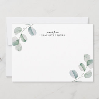 Eucalyptus Personalised Note Card